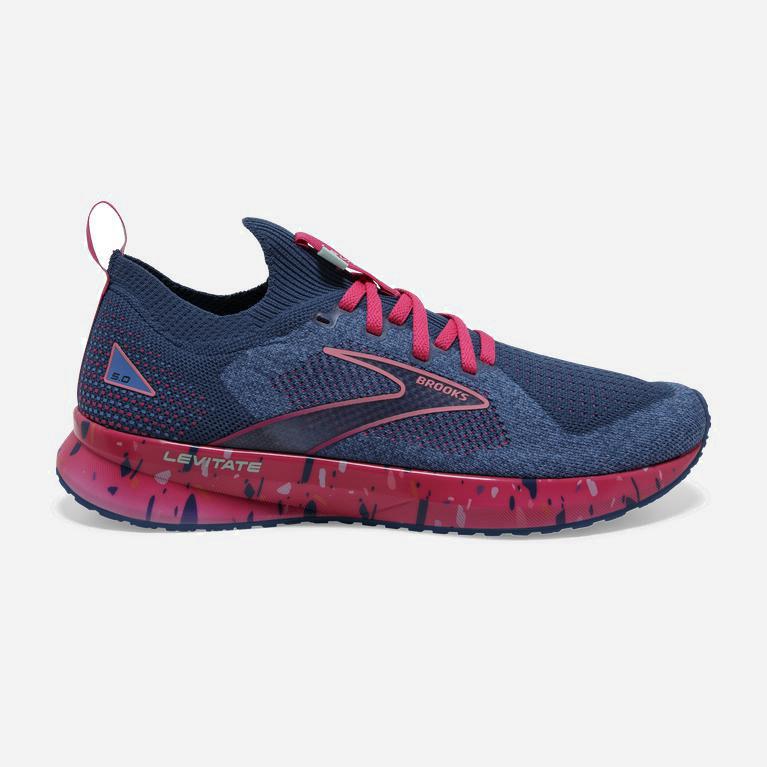 Tenis Brooks Levitate Stealthfit 5 Energy Return - Zapatillas Para Correr En Asfalto Mujer - Azules